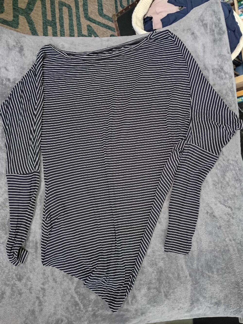 Striped Black and White Women’s Long Sleeve Top